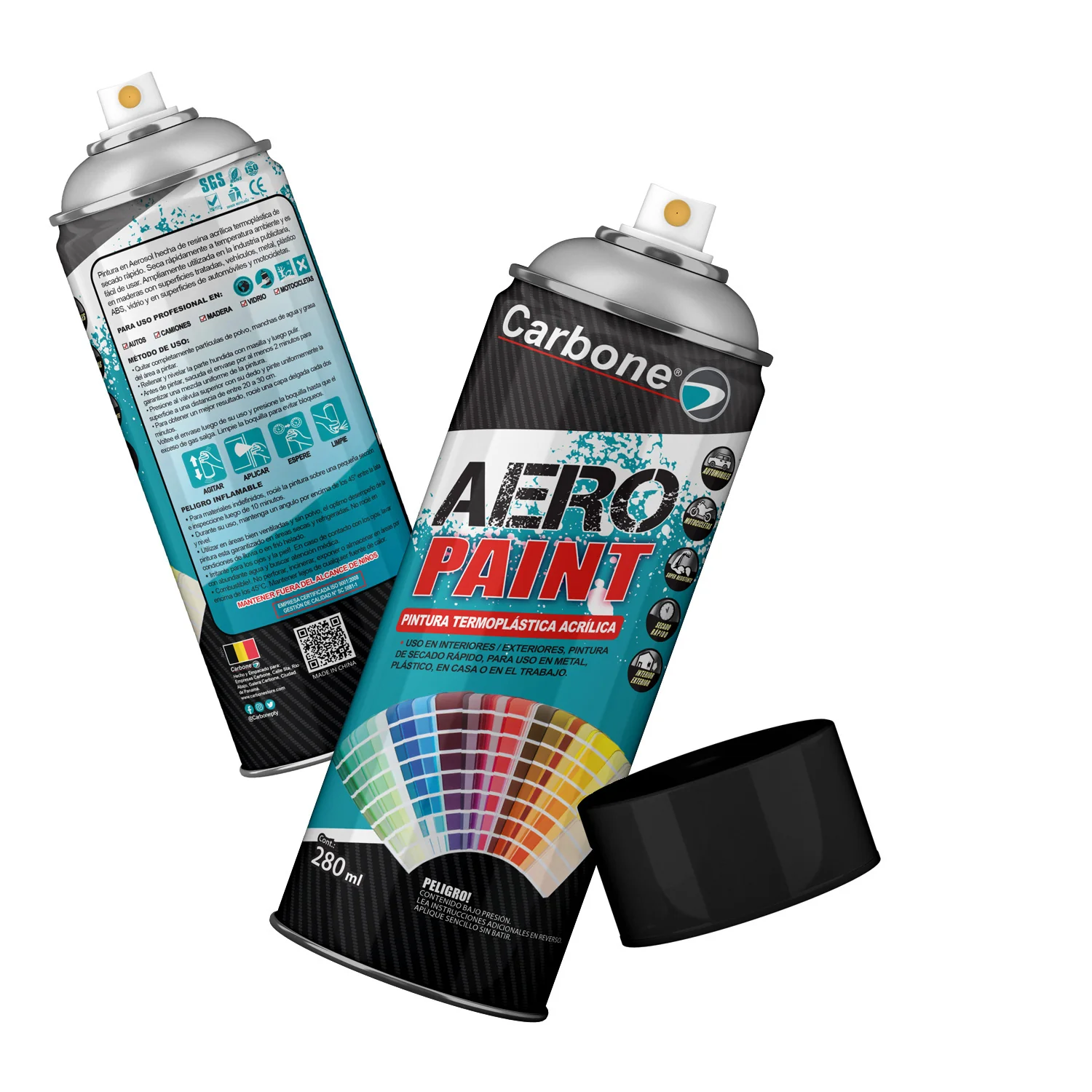 Pintura Aerosol En Spray. Interiores Y Exteriores Alta Calidad 280Ml - Image 2