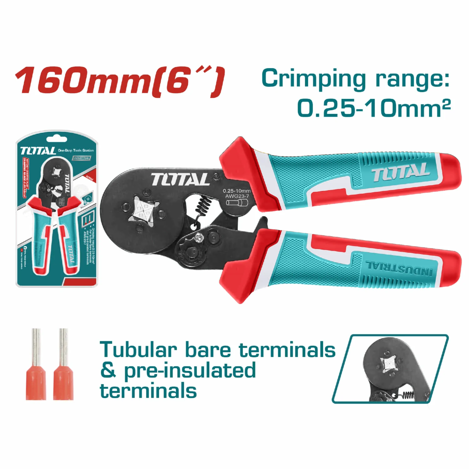 Pinza Crimpadora Cables Electricos 0.25-10Mm²