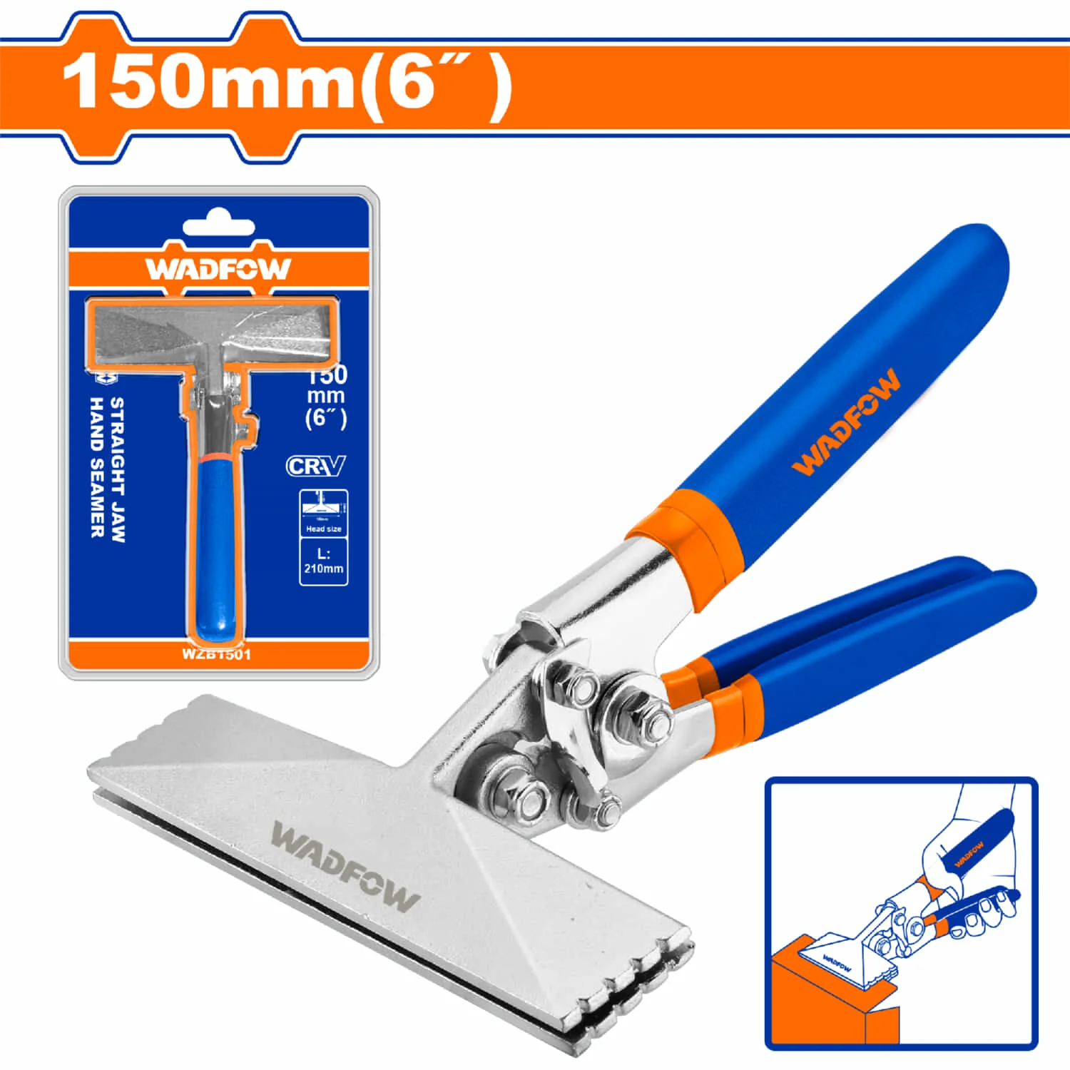 Pinza Dobladora De Láminas De Metal 6" Doblado Preciso De Metal Mordaza Recta.