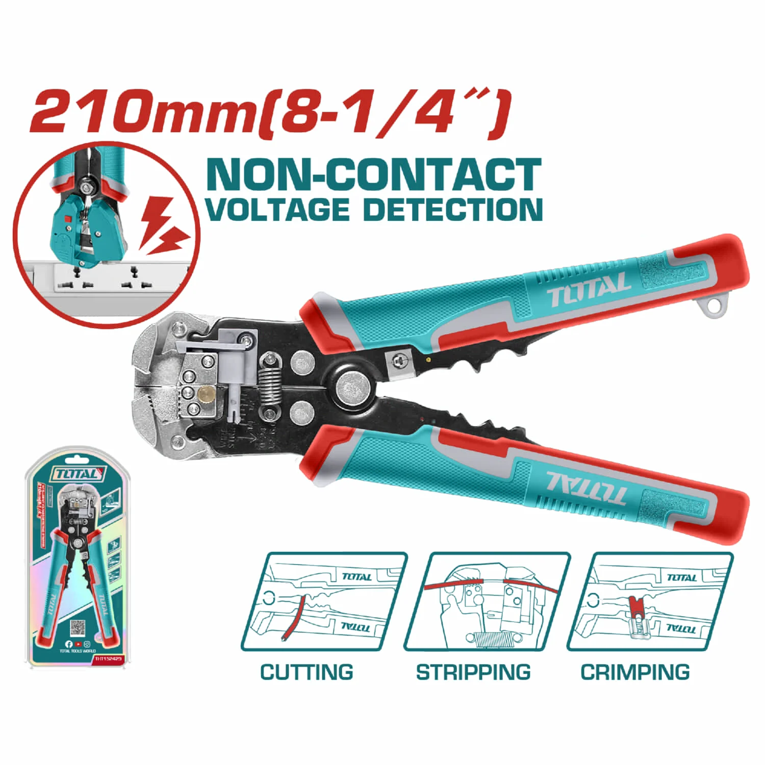 Pinza Pelacables Eléctricos 4 En 1 Multifunción.