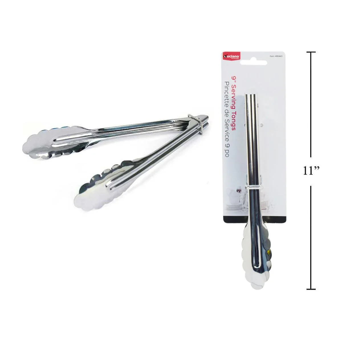Pinzas De Cocina Para Servir De Metal Luciano De 9 " - Image 2