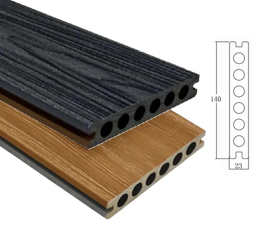 Piso Deck WPC Exteriores Dual Color Ébano / Arce 23 X140x2900mm