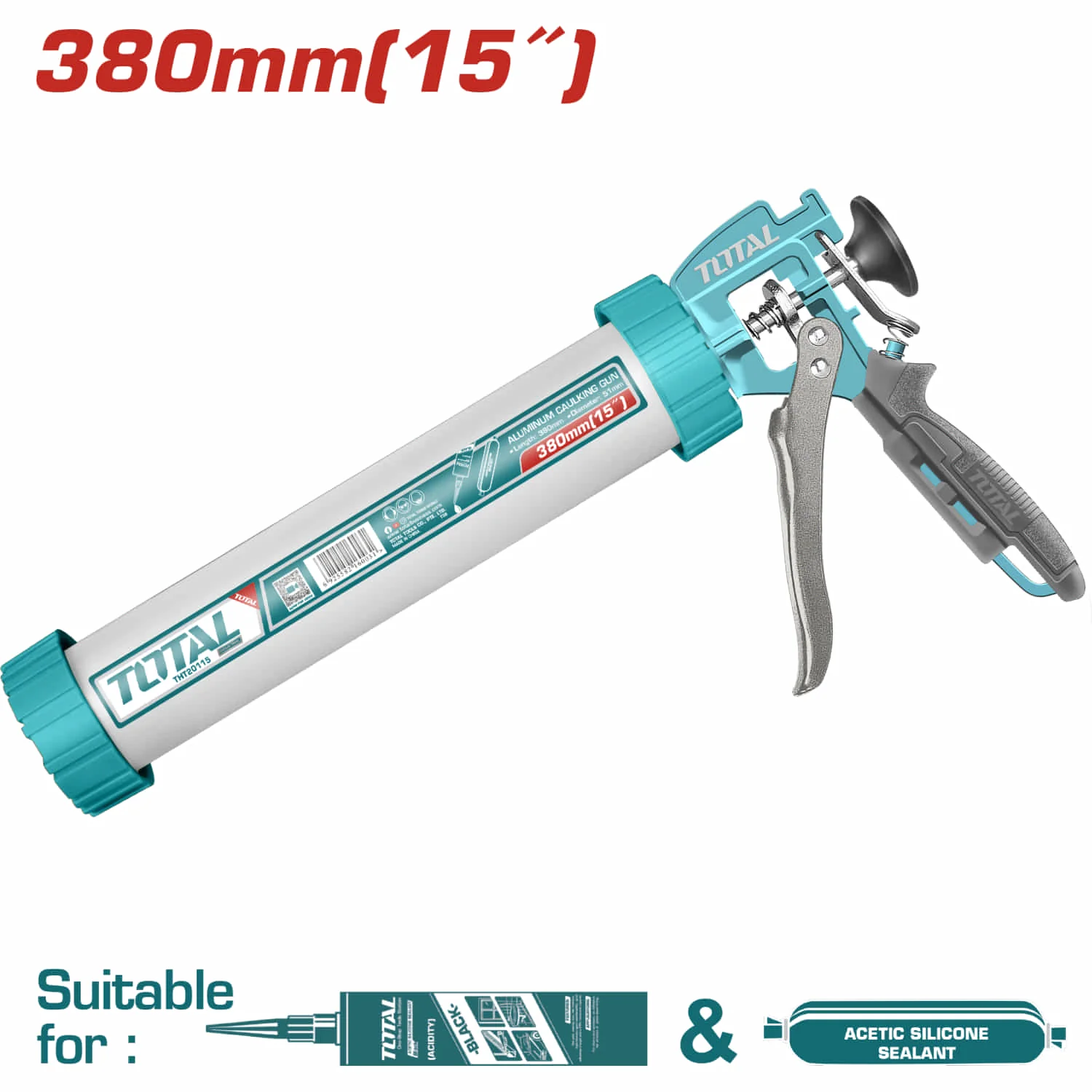 Pistola Calafateadora De 15" Para Usar Con Silicón. Mango De Aluminio Resistente. - Image 2