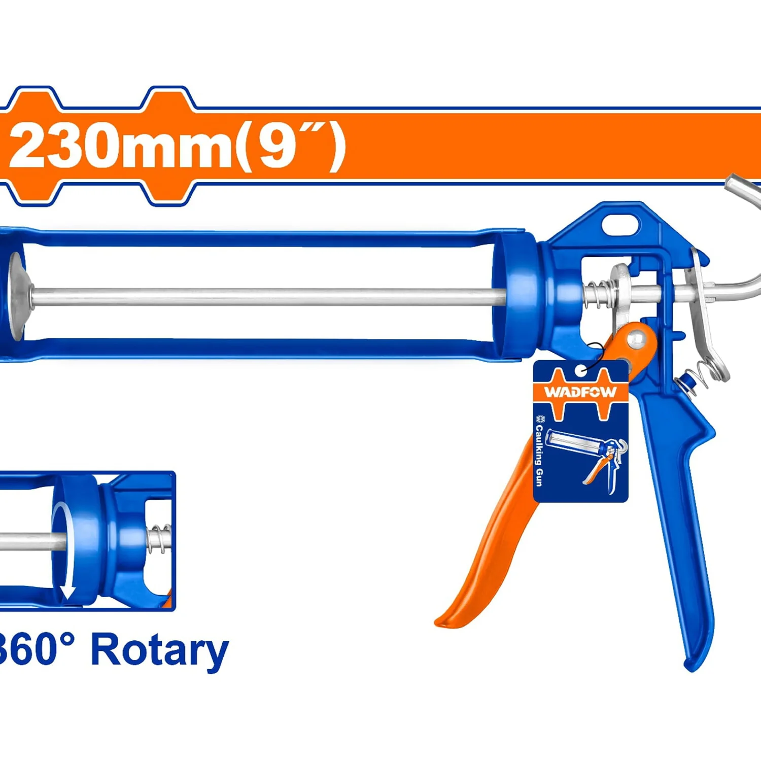 Pistola Calafateadora De 9" Mango De Aluminio Fuerte. Con Función Giratoria 360º - Image 2