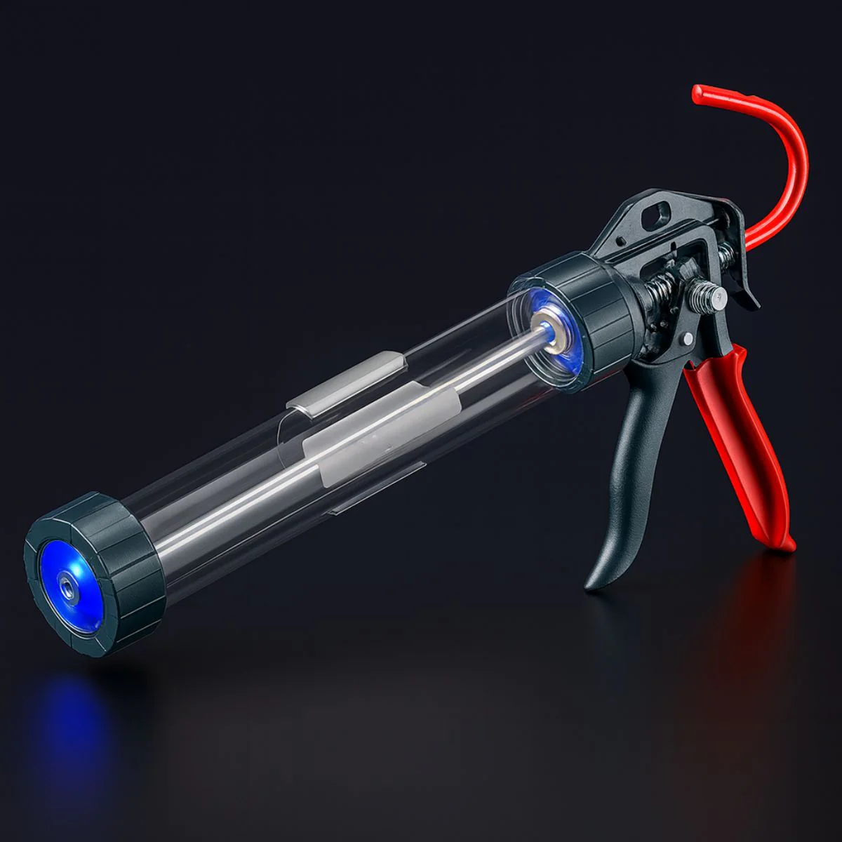 Pistola De Calafateo Salchicha Antiexplosiva. Aplicador De Silicona, Pegamento Y Selladores. Calafateadora 15" (Set De 9 Piezas).