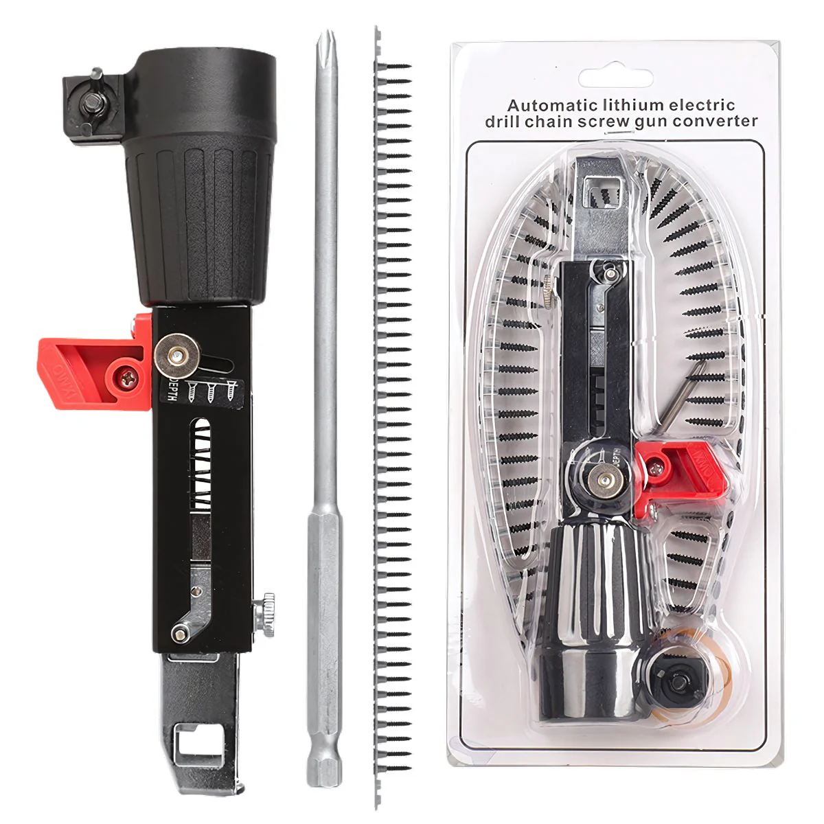 Pistola De Tornillo Eléctrica Para Paneles De Yeso. Automática Para Cinta De Tornillos. Adaptador Automático Para Taladro, Ajustable Y Fácil De Usar - Image 3