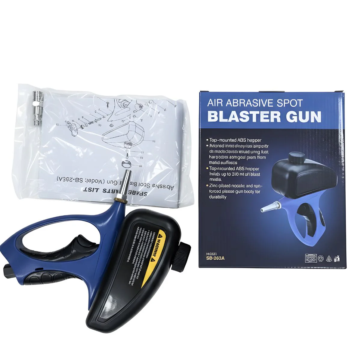 Pistola Sandblasting Para Arenado Chorro De Arena Con Depósito 310Ml Para Limpieza De Óxido Y Metal. - Image 6