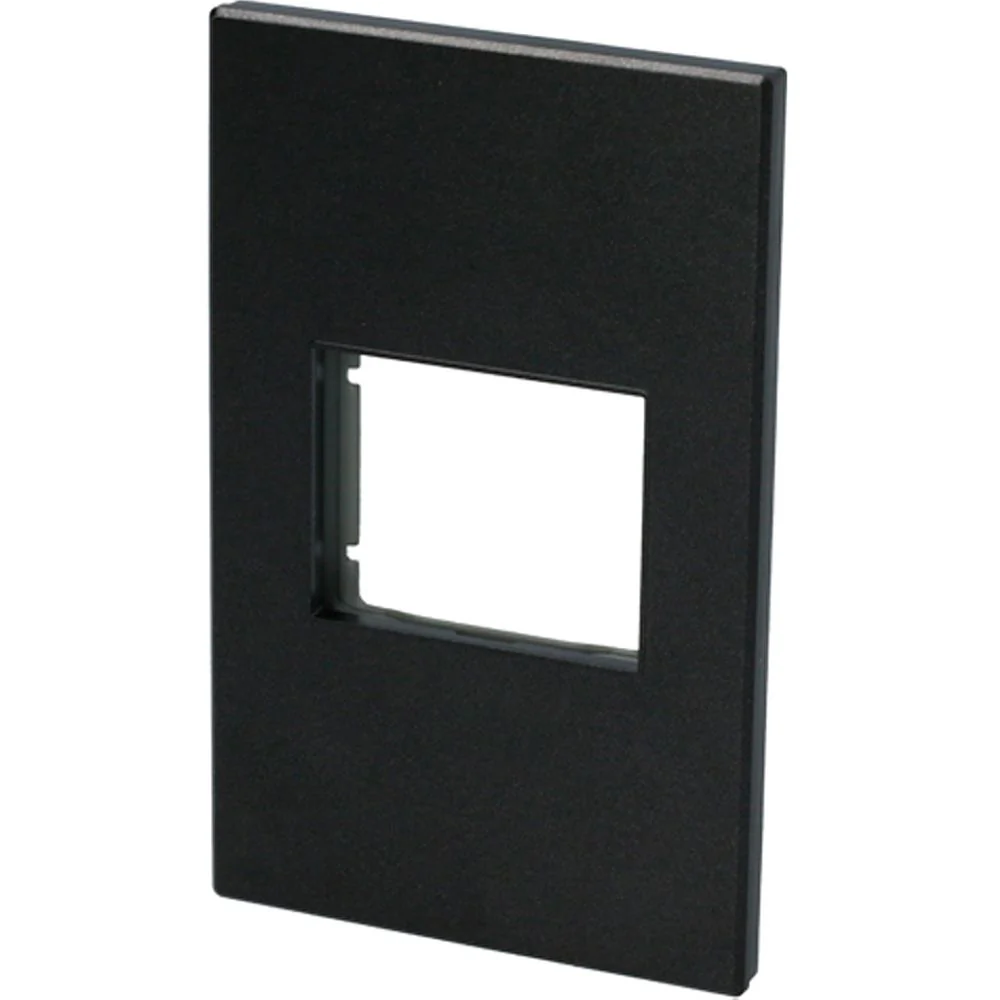 Placa Para Interuptotores/ Enchufes 1 Módulo Negro 1/2 Surtek. - Image 2