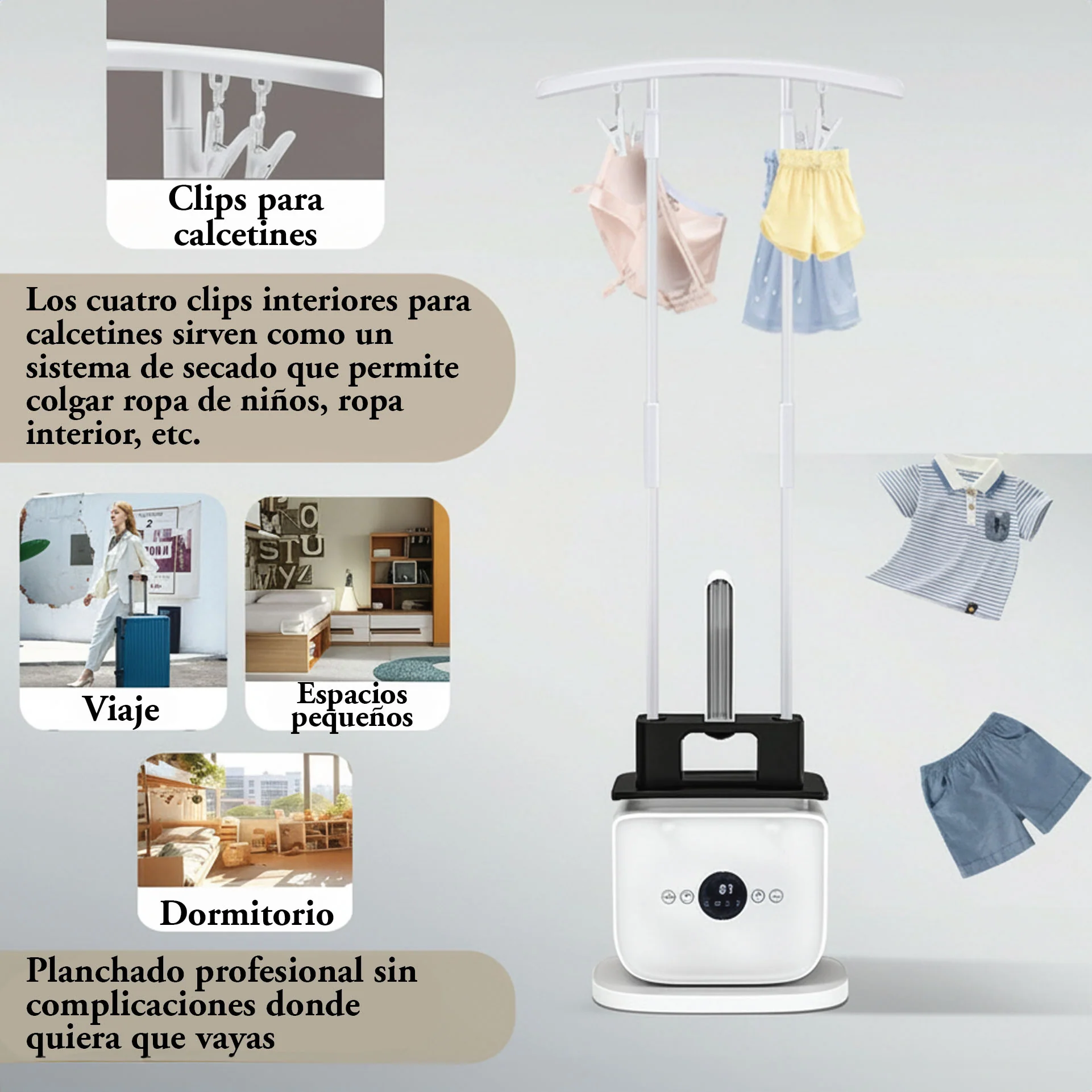 Plancha Y Secadora Automática Ropa Inflable 2 En 1. Planchado Aire Calido Manos Libres Y Secado Rápido 5 A15 Min. Reduce Arrugas En Camisas Y Pantalones 110V. - Image 4