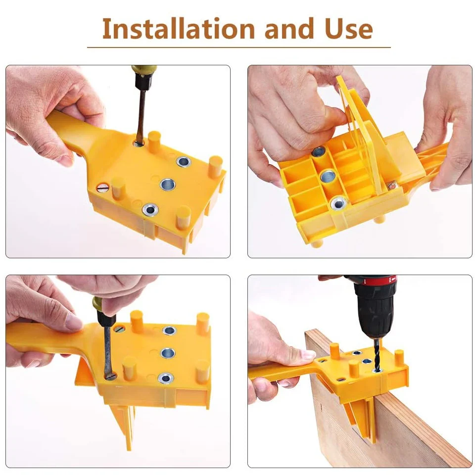 Juego De Plantillas Para Perforaciones De Agujeros Rectos Para Carpintería 6Mm/8Mm/10Mm - Image 2