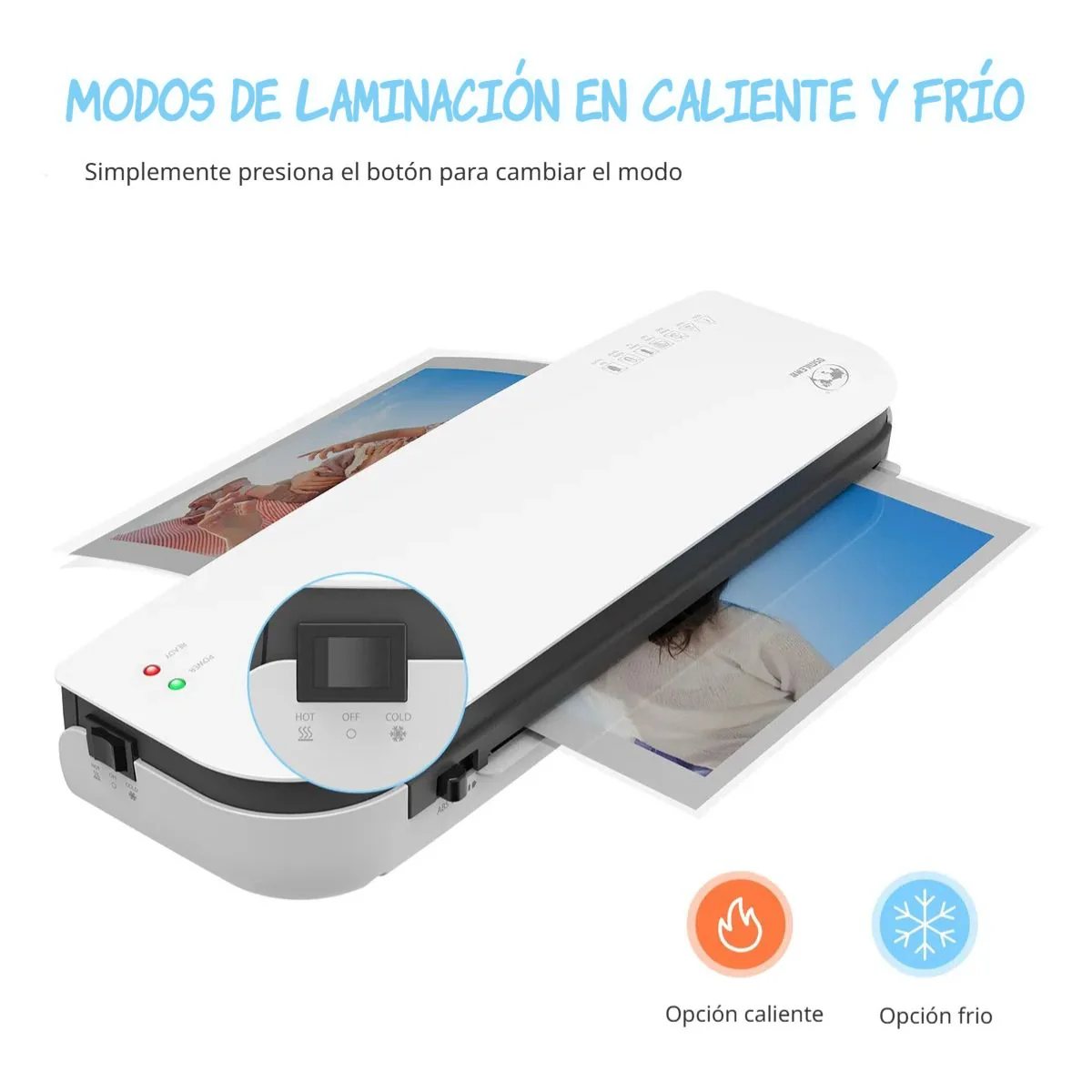 Plastificadora A4 Térmica Y En Frío Con Doble Modo 120V. Laminadora De Documentos Para Oficina Y Hogar. - Image 2