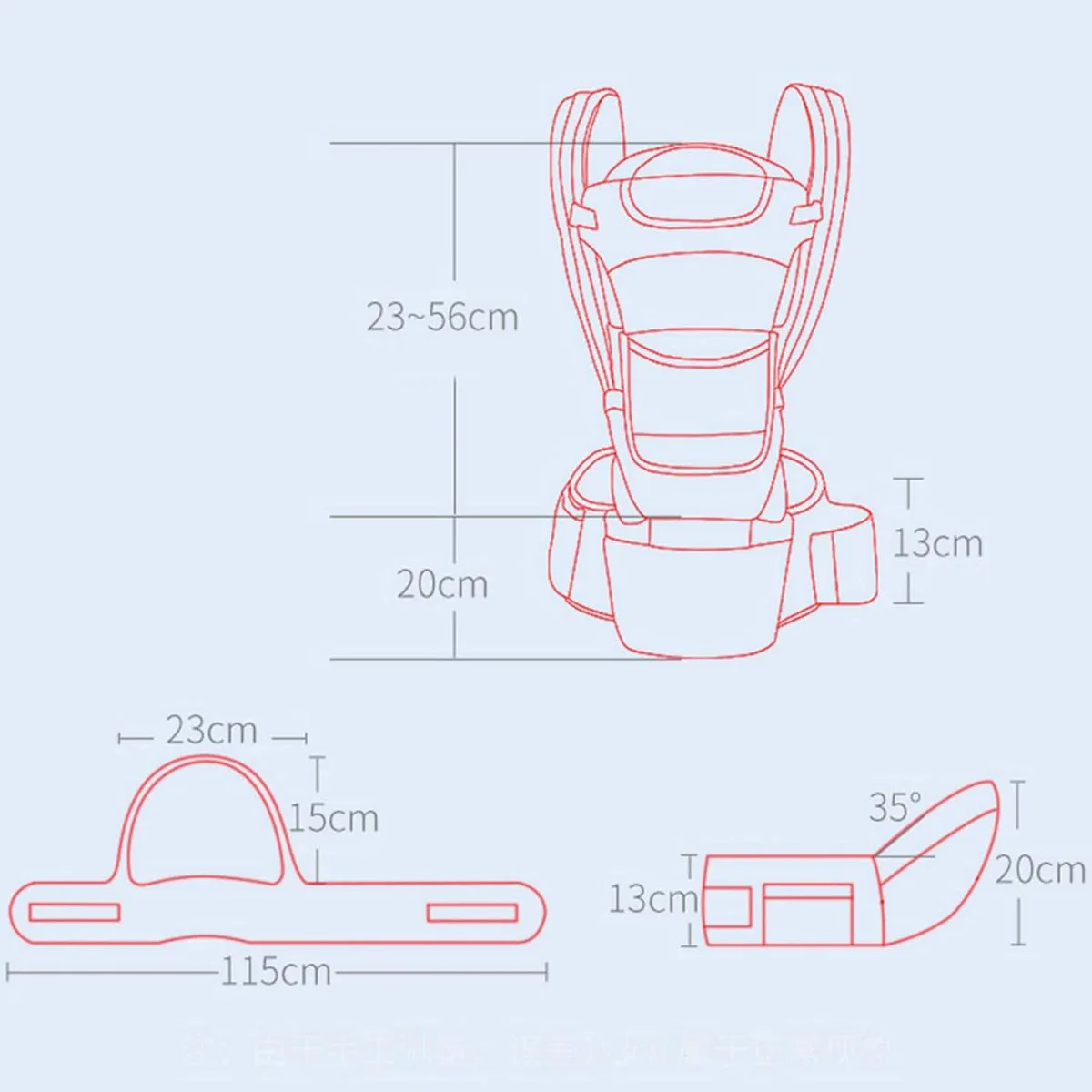 Porta Bebe Multifuncional 3 En 1. Soporte Ergonómico, Asiento Y Canguro. (Peso Max. 20Kg). Cangurera Mochila Carguera De Bebe. - Image 5