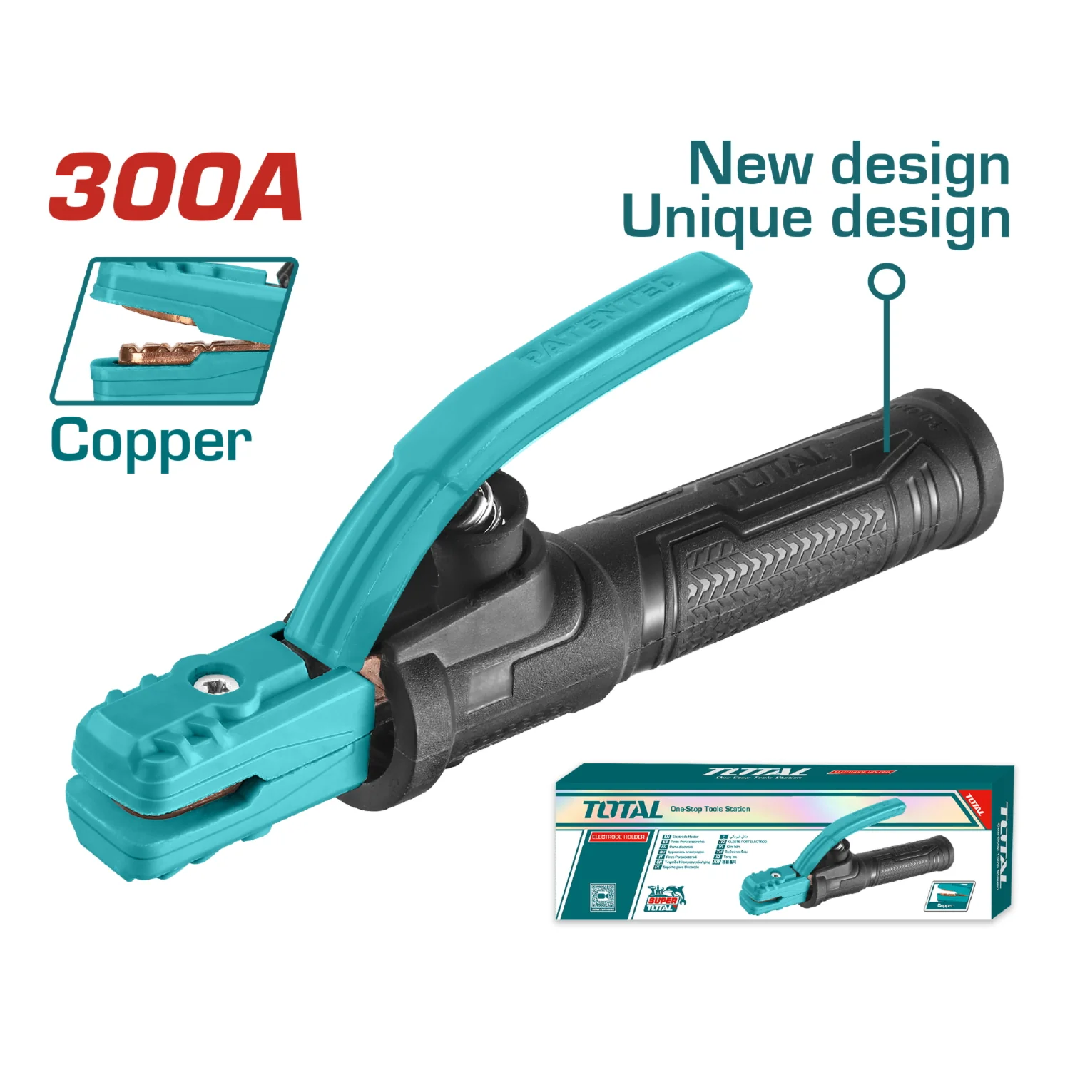 Porta Electrodo TOTAL. Corriente Nominal 300 A. Adecuado Para La Maquina De Soldar MMA TOTAL. - Image 2