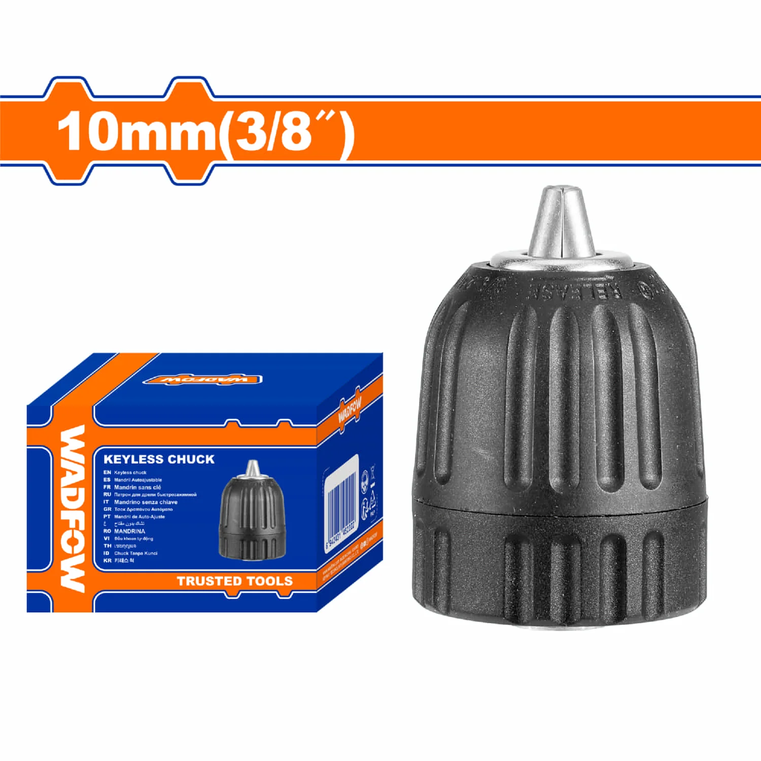 Mandril Portabrocas Sin Llave De Alta Precisión 10Mm (3/8") Capacidad 0.8-10Mm(1/32"-3/8") Tamaño De Conexión 3/8-24UNF