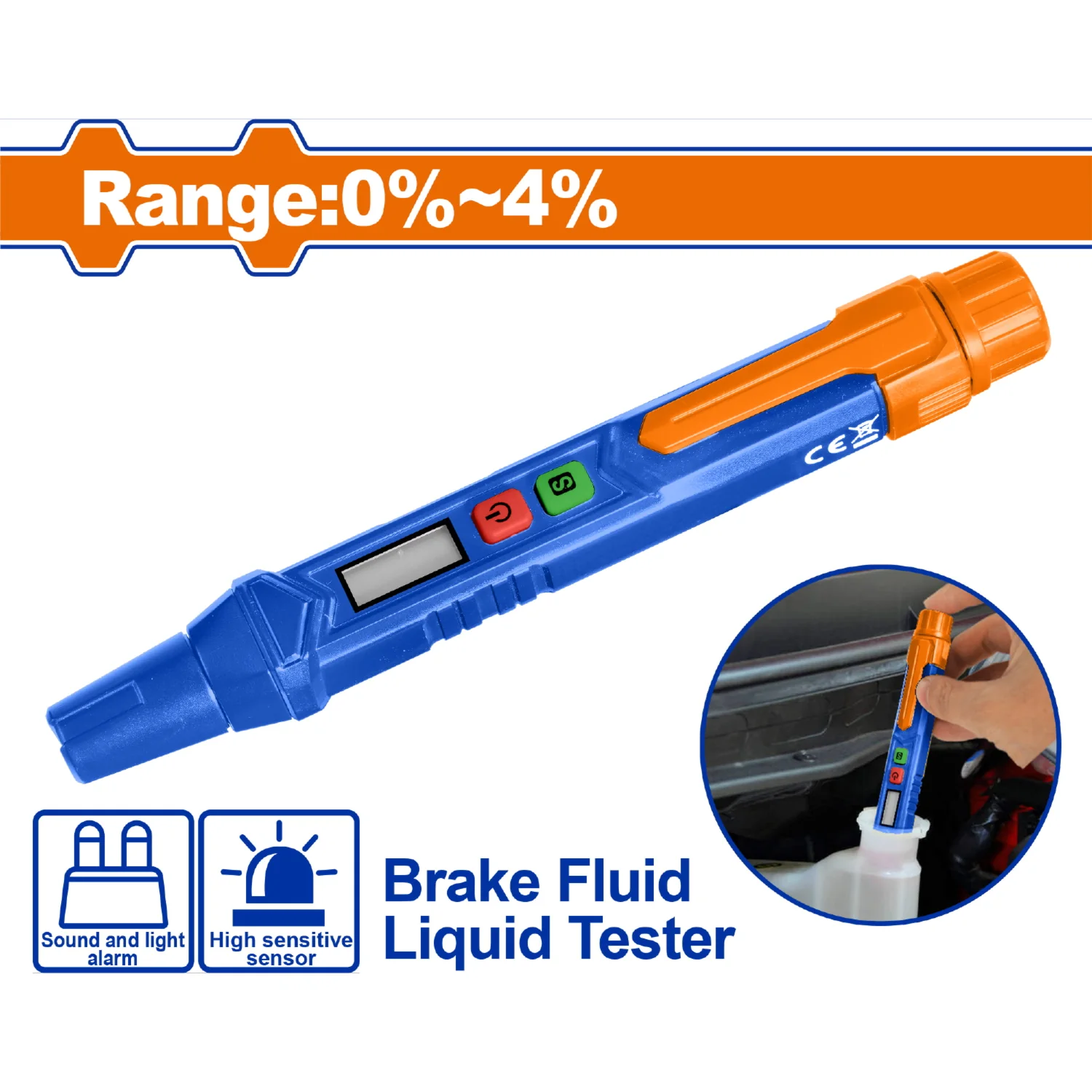 Probador De Líquido De Frenos Pantalla Digital LCD Rango: 0% ~ 4% Apagado Automático - Image 2