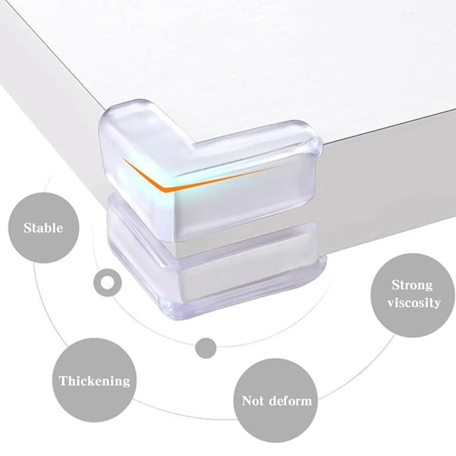 Protectores De Esquina Transparentes Para Muebles. Tipo L (18Cmx 16Cm). Set De 10 Piezas. Esquineros De Seguridad. - Image 3