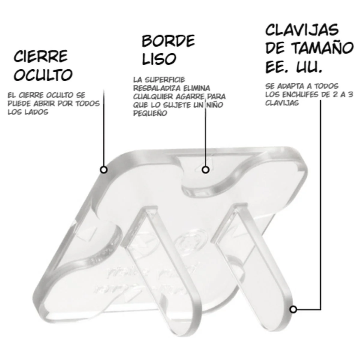 Protectores De Tomacorrientes Enchufes Transparentes Para Niños (Pack De 50 Piezas). Tapones De Seguridad Infantil Para Tomas Eléctricas. - Image 5
