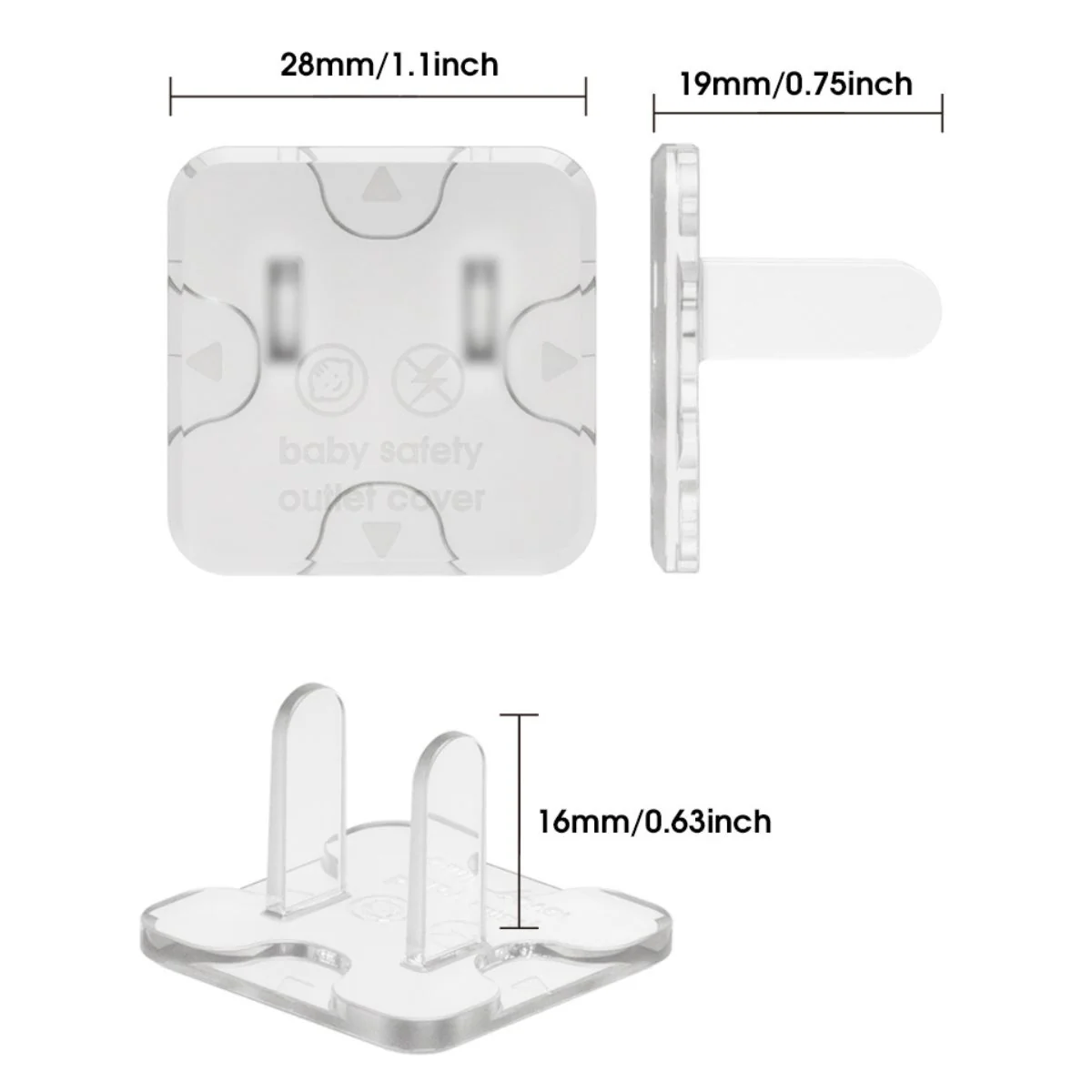 Protectores De Tomacorrientes Enchufes Transparentes Para Niños (Pack De 50 Piezas). Tapones De Seguridad Infantil Para Tomas Eléctricas. - Image 6