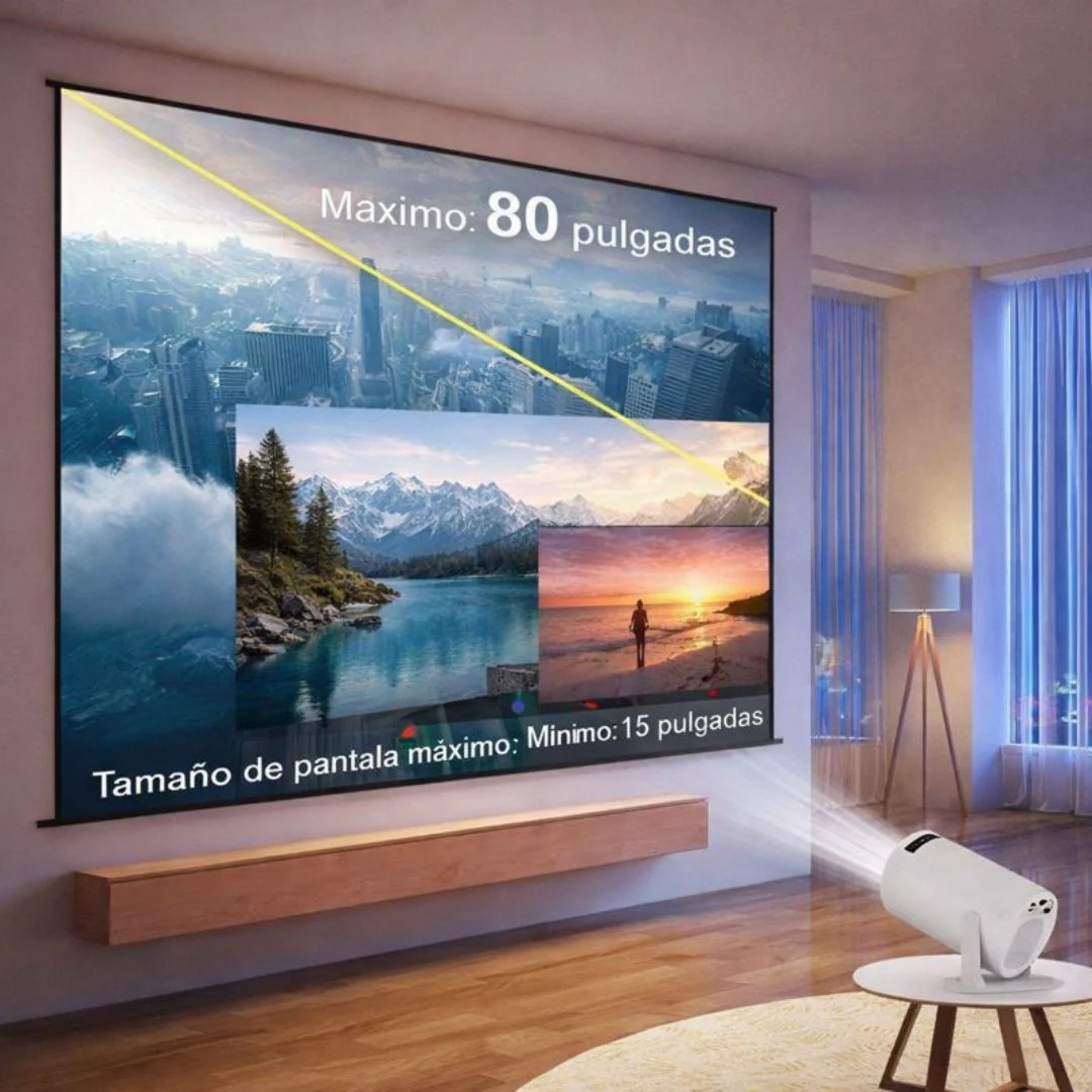 Proyector Portátil Android 13 Con Bluetooth. Resolución 4K. Pantalla De 15 A 80 Pulgadas. Hy300pro+S2 - Image 4