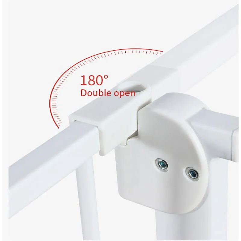 Puerta Barrera De Seguridad Para Bebes O Mascotas, Con Una Extensión Entre 76 A 84Cm, Color Blanco - Image 4