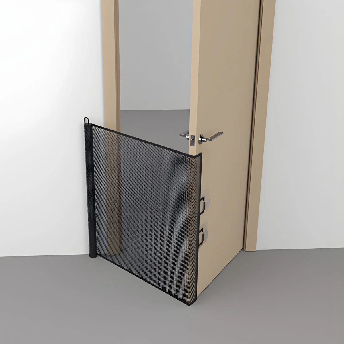Puerta Retráctil De Seguridad. Barrera De Protección Para Niños Y Mascotas. Malla Extensible Para Escaleras Y Puertas 130×78 Cm. - Image 2