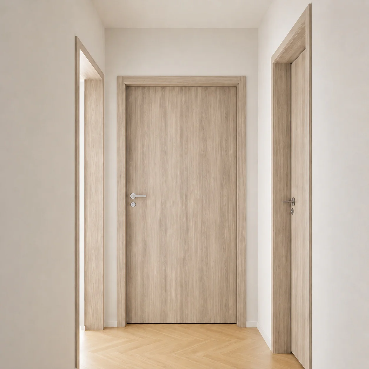 Puerta WPC 45Mm Madera Interior Pino 85X215cm Incluye Marco Completo Y Herrajes Silver. Altisima Calidad Y Resistencia - Image 2