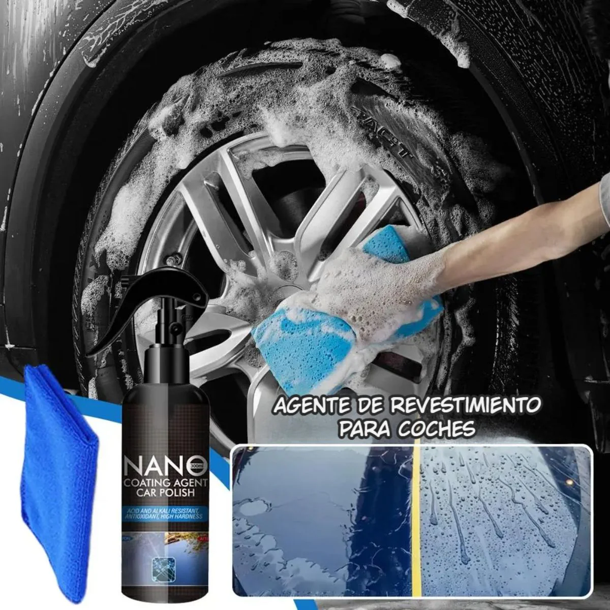 Pulidor Líquido Para Autos 300Ml. Spray Protector Y Abrillantador De Carros. Cera En Spray Resistente Al Agua Y Antioxidante. - Image 2