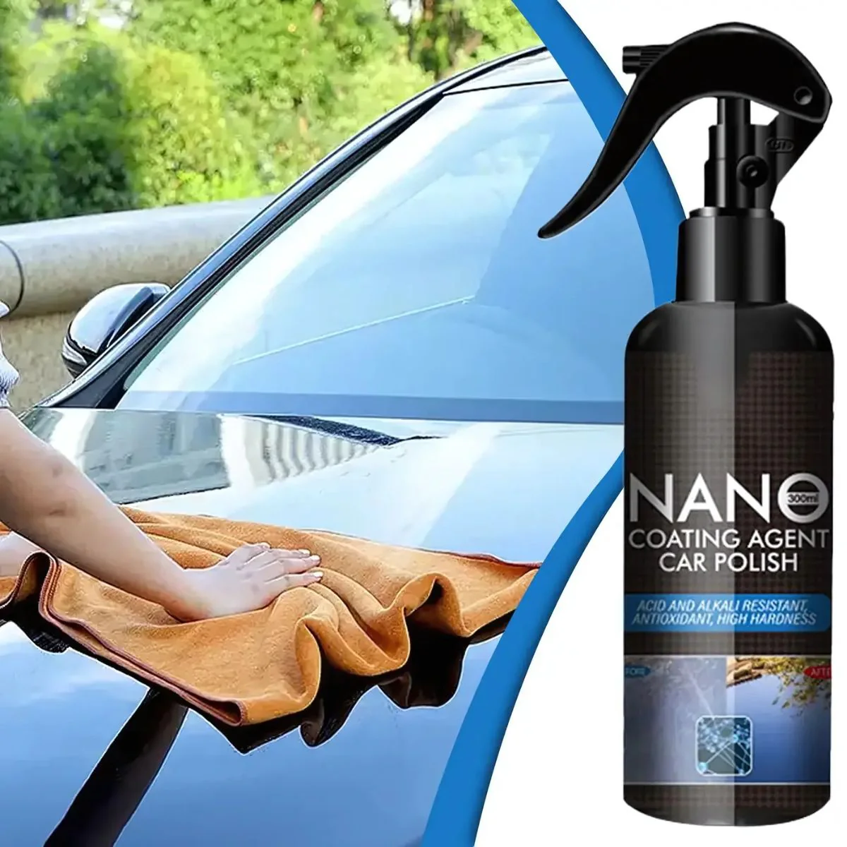 Pulidor Líquido Para Autos 300Ml. Spray Protector Y Abrillantador De Carros. Cera En Spray Resistente Al Agua Y Antioxidante. - Image 3