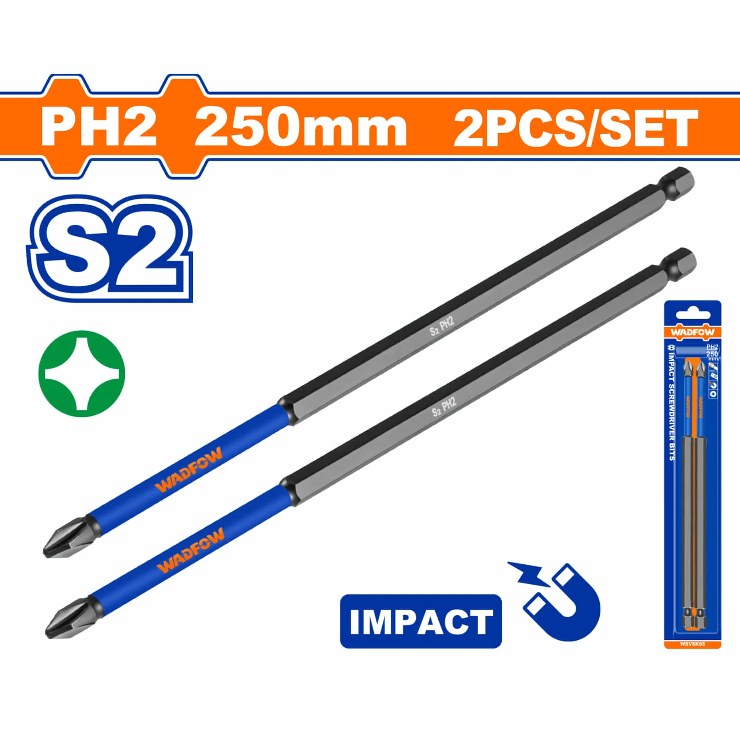 Puntas De Destornillador De Impacto PH2. S2. Set 2 Pzs. Superficie Magnética. Tipo Phillips. - Image 4