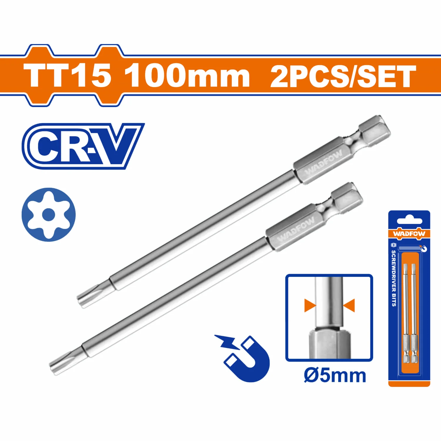 Puntas De Destornillador Torx  Cr-V Punta Magnética. Set De 2 Piezas. - Image 3
