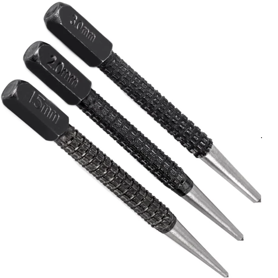 Punzón Antideslizante De Acero Carbono, Set De 3 Piezas. - Image 4
