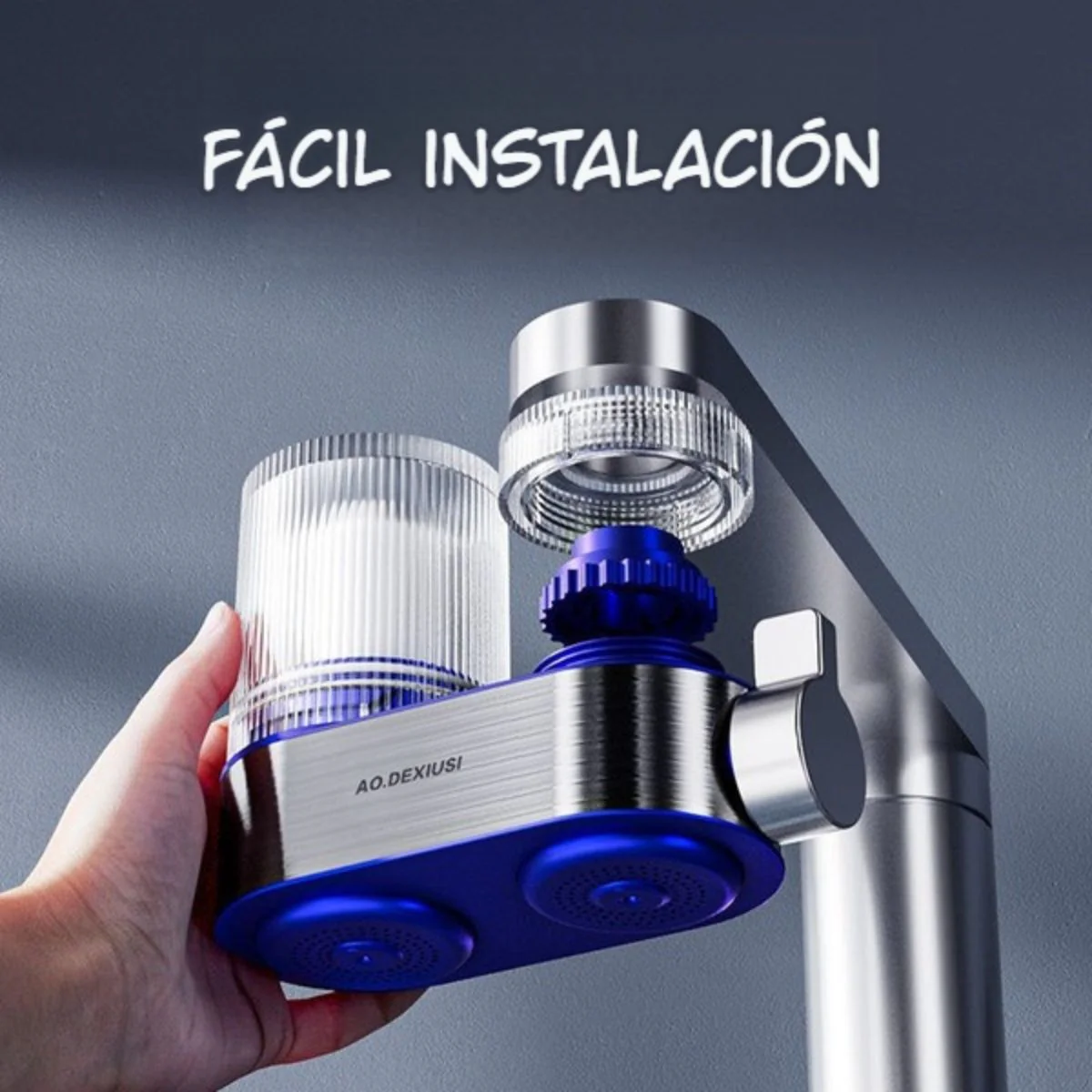 Purificador De Agua Para Grifo Filtro De Agua Para Llave De Cocina. (Incluye 6 Repuestos). Fácil Instalación Y Doble Salida. - Image 4