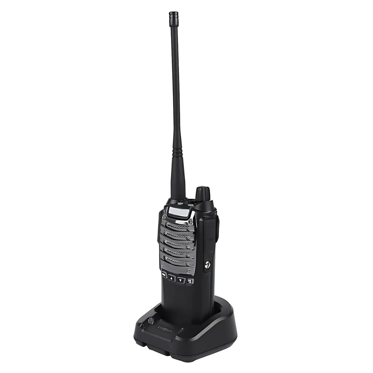 Radio Walkie Talkie Profesional De Doble Banda VHF/UHF 128 Canales De Largo Alcance. Recargable Con Base De Carga. Color Negro (Unidad). - Image 4