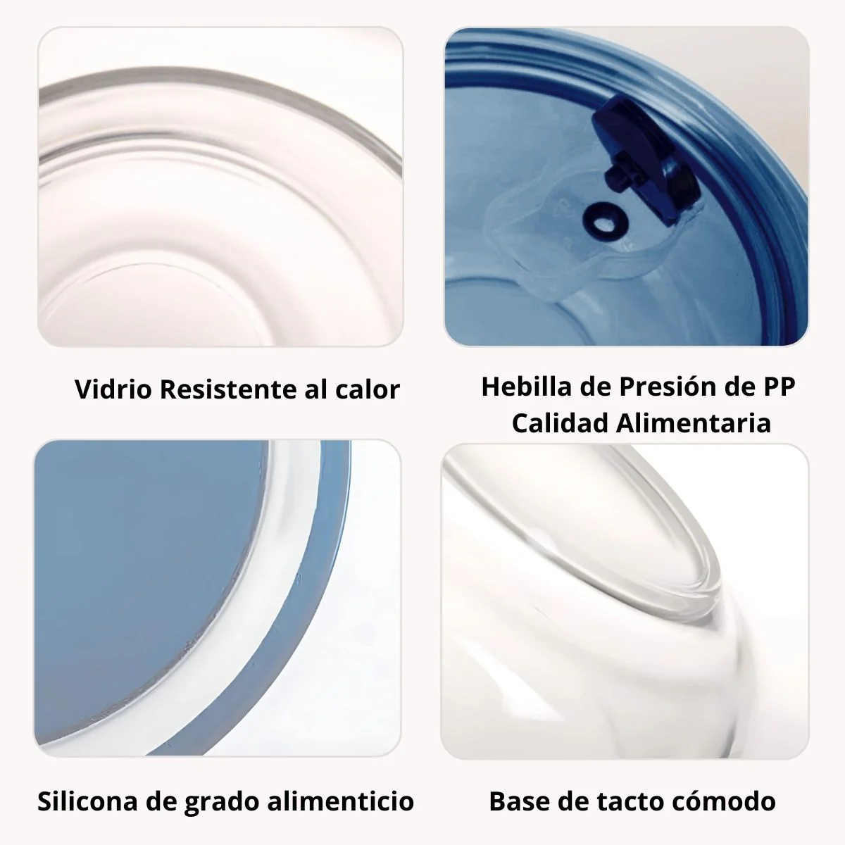 Recipientes De Vidrio Herméticos. Set De 3 Piezas (1200ML, 650ML, 350ML). Vasijas Para Comida Redondos. Cajas De Almacenamiento Selladas. - Image 3