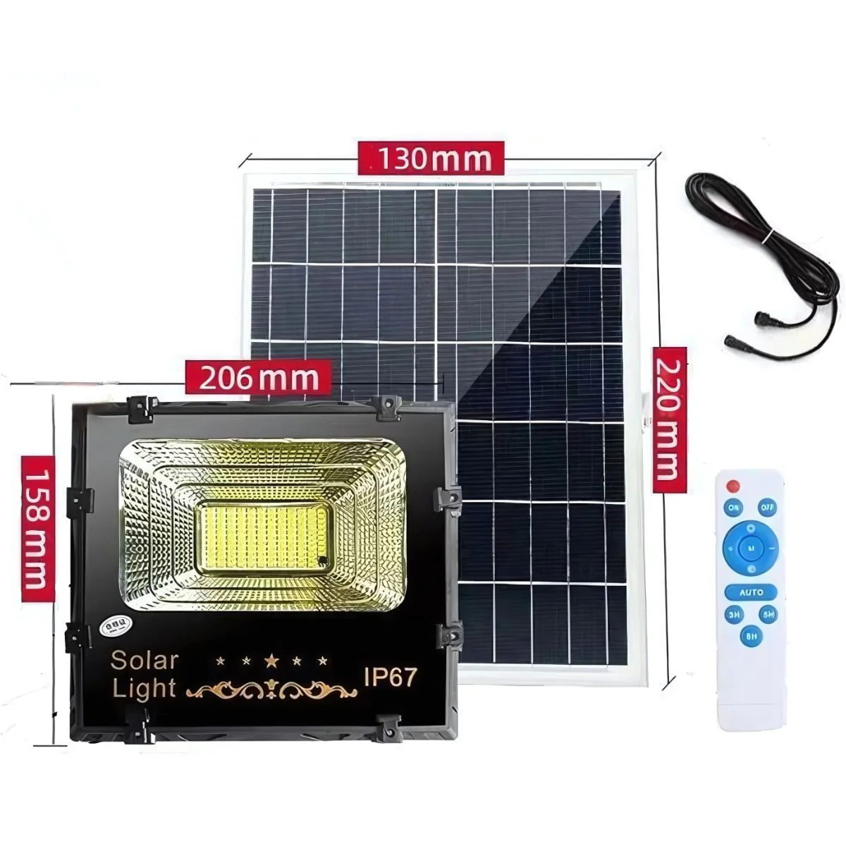 Reflector LED Con Panel Solar. Luz LED IP67. Duración De 5 A 20 Horas.