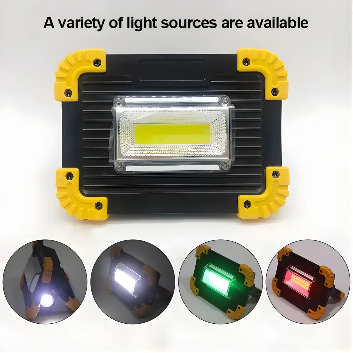 Reflector LED Portátil. Lampara De Trabajo 20W COB IPX4. Luz Recargable Con Soporte Giratorio 180°. Función Power Bank USB. - Image 5