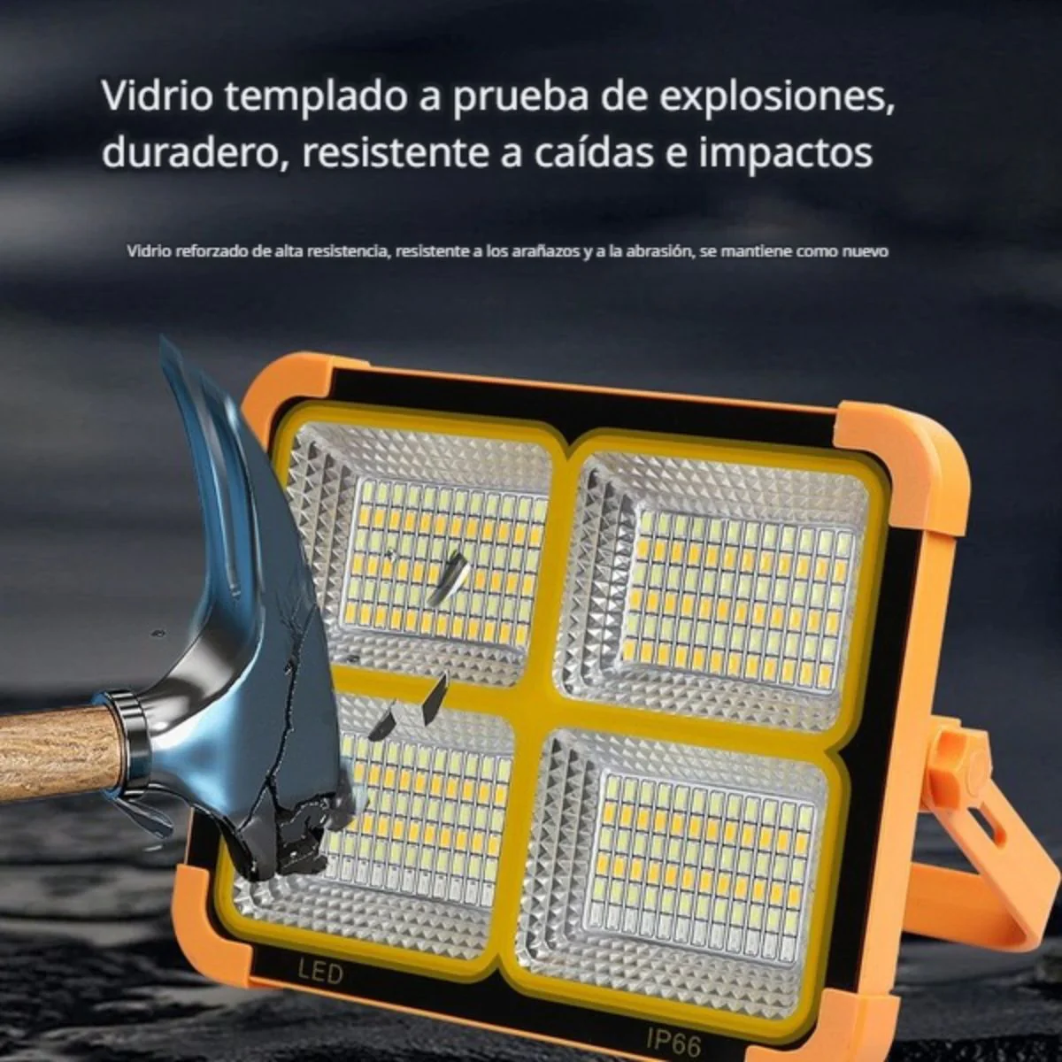 Reflector Solar Lampara LED 9000W Recargable Con Power Bank IP66 Para Exteriores - Image 2