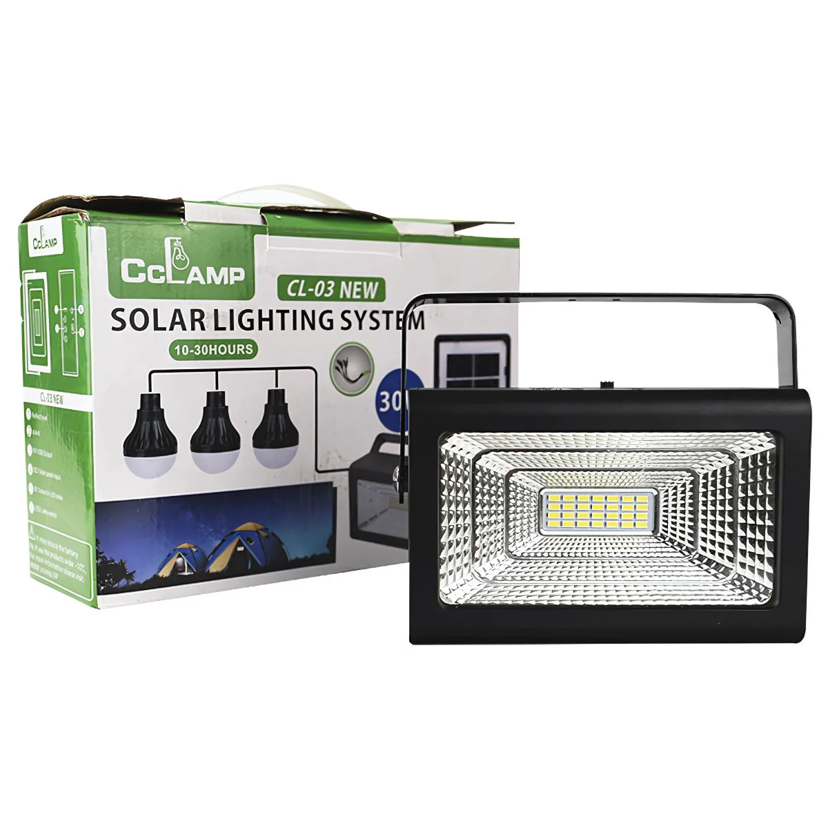 Reflector Solar LED Portátil Con Bombillos 30W. Estación De Energía Solar Multifuncional. Power Bank Con Batería De Respaldo. - Image 4