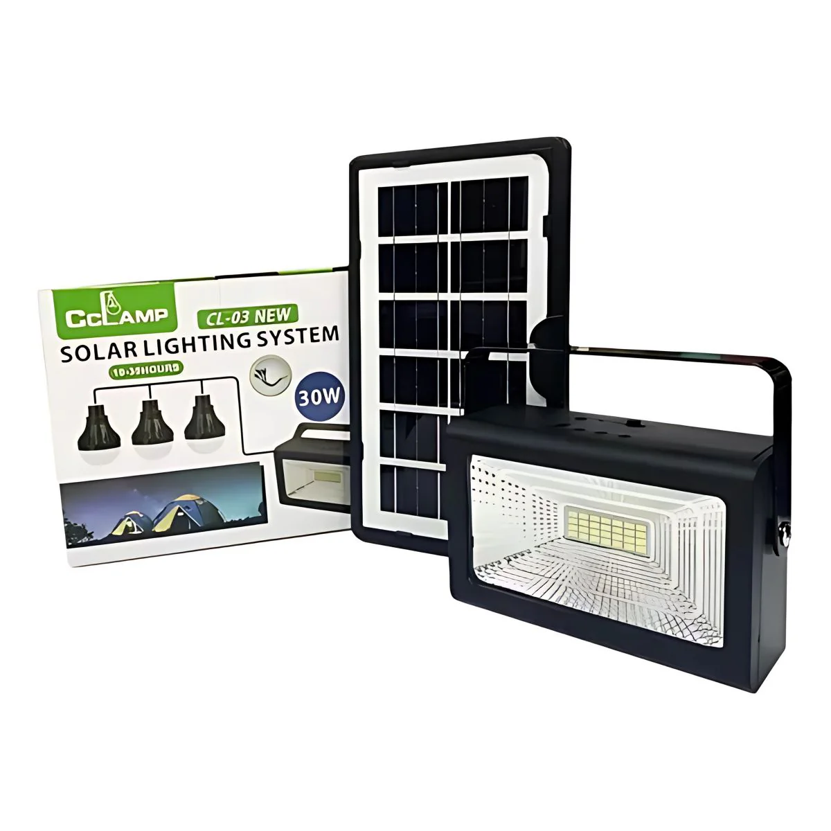 Reflector Solar LED Portátil Con Bombillos 30W. Estación De Energía Solar Multifuncional. Power Bank Con Batería De Respaldo. - Image 5
