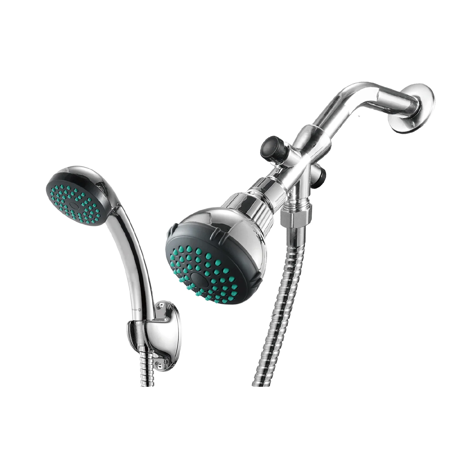 Regadera Para Ducha Con Extensión Tipo Teléfono 3" Cromada. Manguera Y Desviador Incluidos. - Image 2