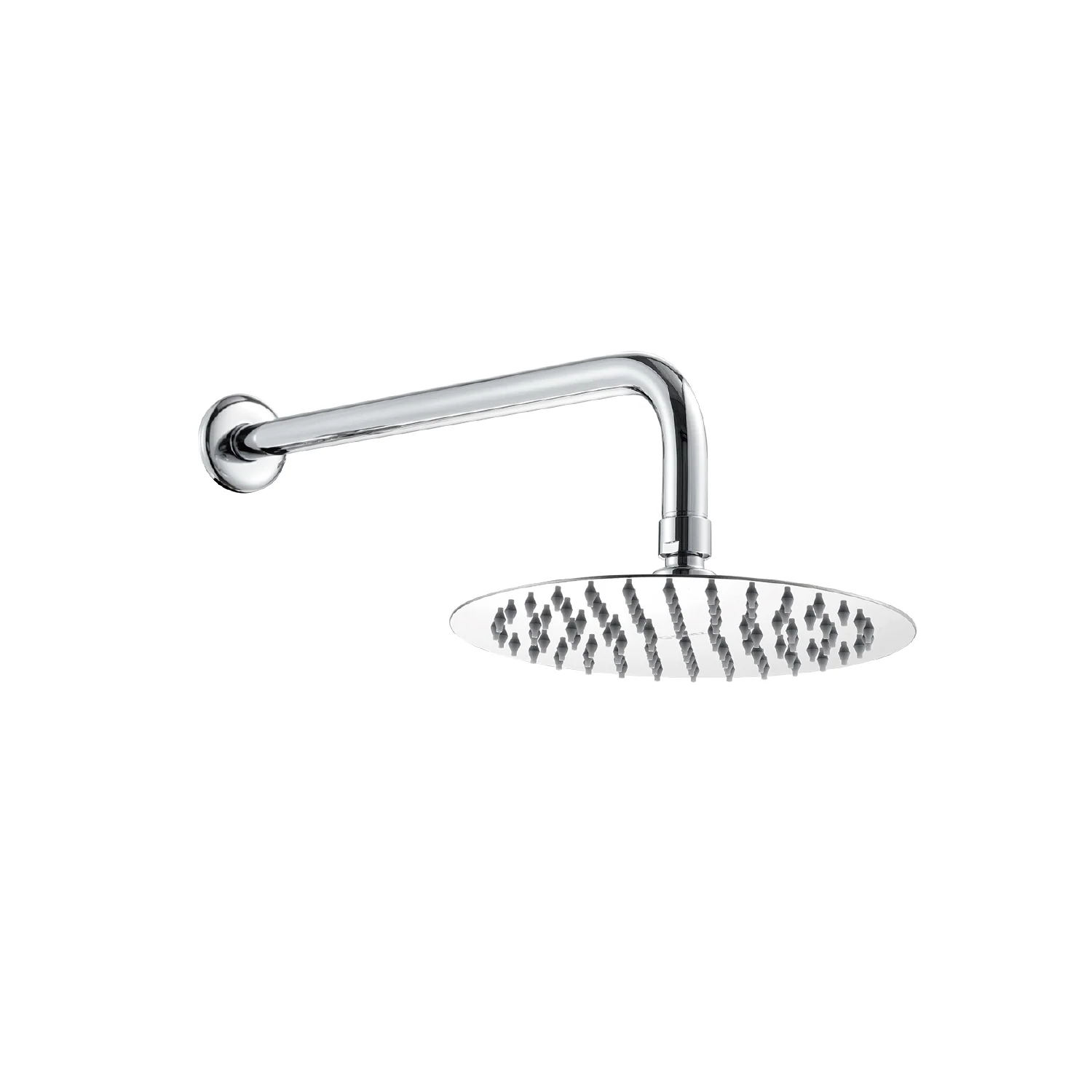 Regadera Para Ducha Redonda 8". Acero Inoxidable Con Brazo Y Chapetón. Acabado Cromado. - Image 2