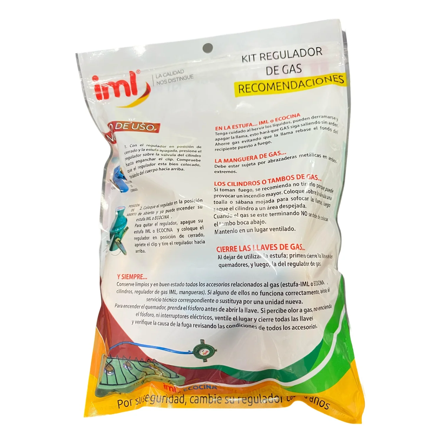 Regulador De Gas IML Modelo R-505K1. Tropigas Adaptador Con Manguera - Image 5