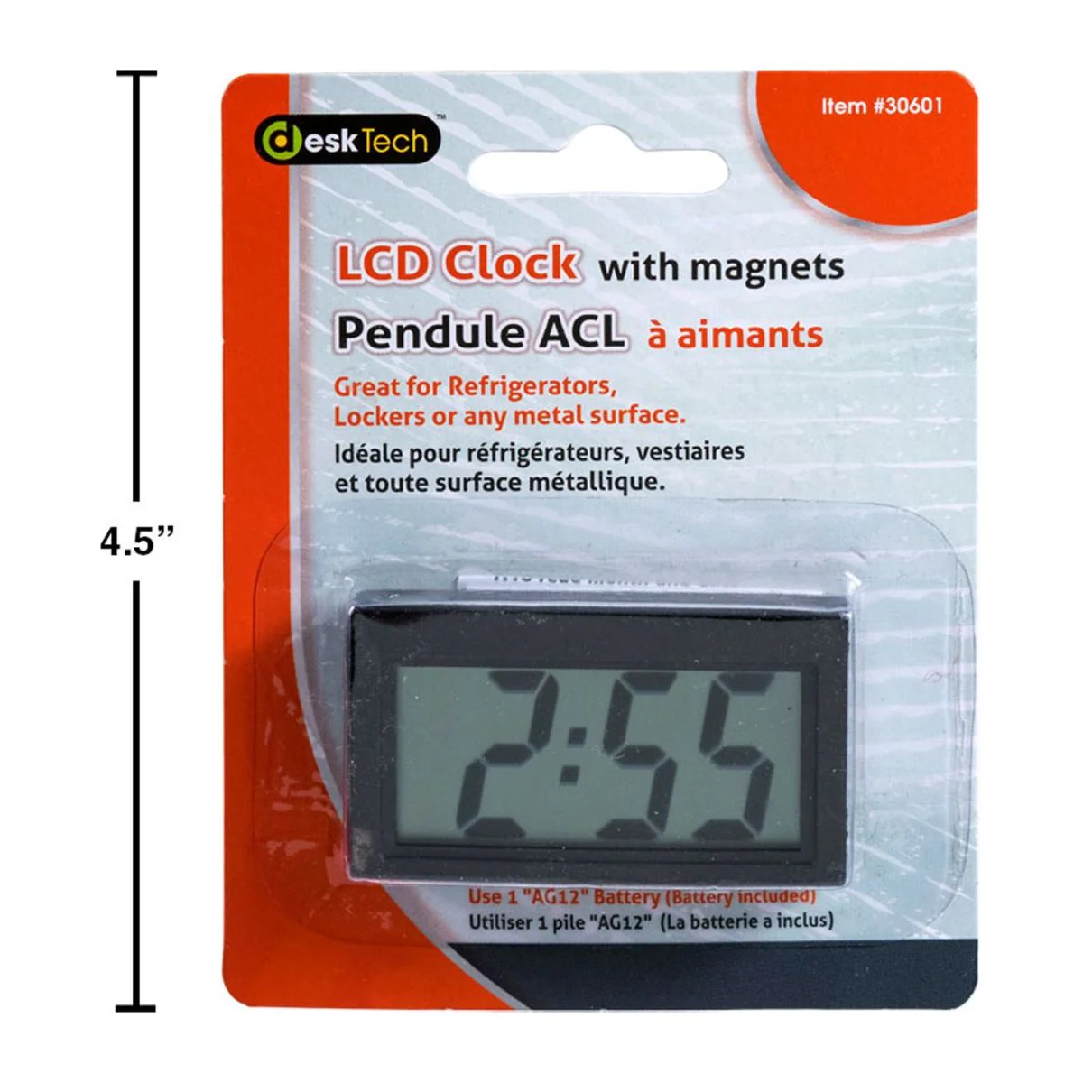 Reloj LCD Desk Tech Con Imanes Para Oficina - Image 3