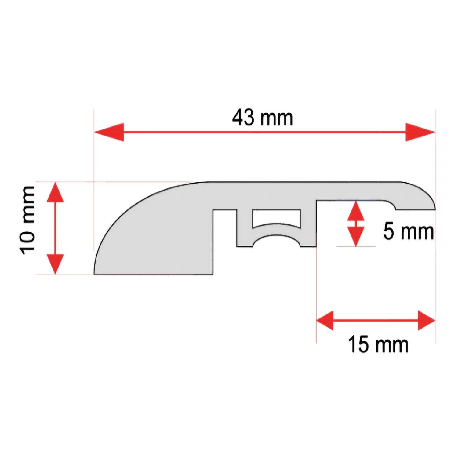 Remate Final, Reductor Para Piso SPC Roble 45 X 2400 Mm - Image 2
