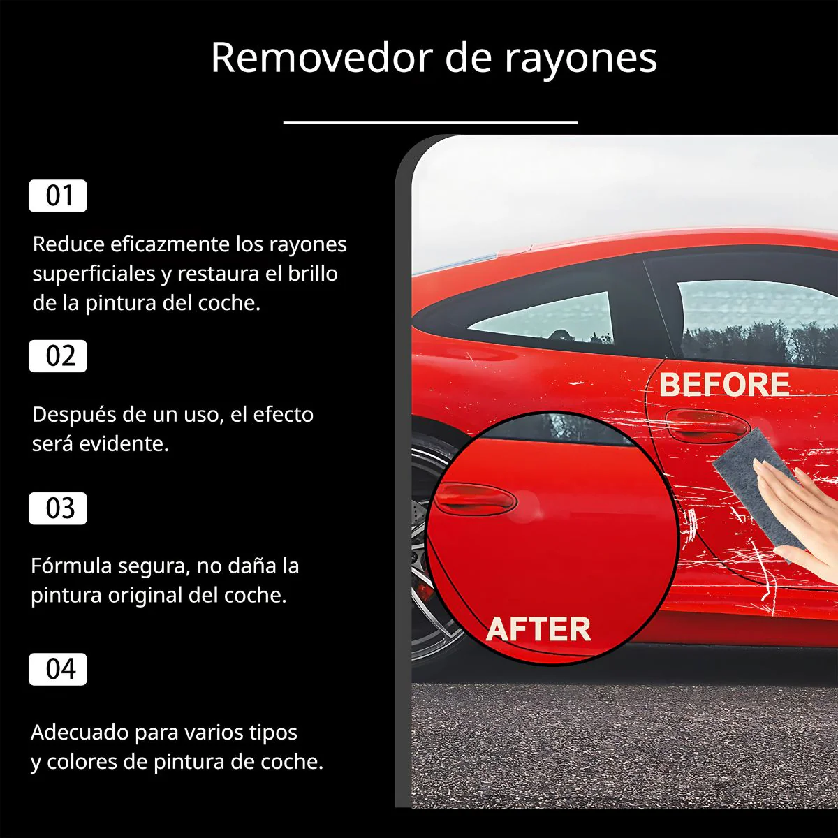 Removedor De Rayones Para Autos 120G Con Paños Y Esponja. Pasta Para Pulir Y Eliminar Rayones De Carros. - Image 3