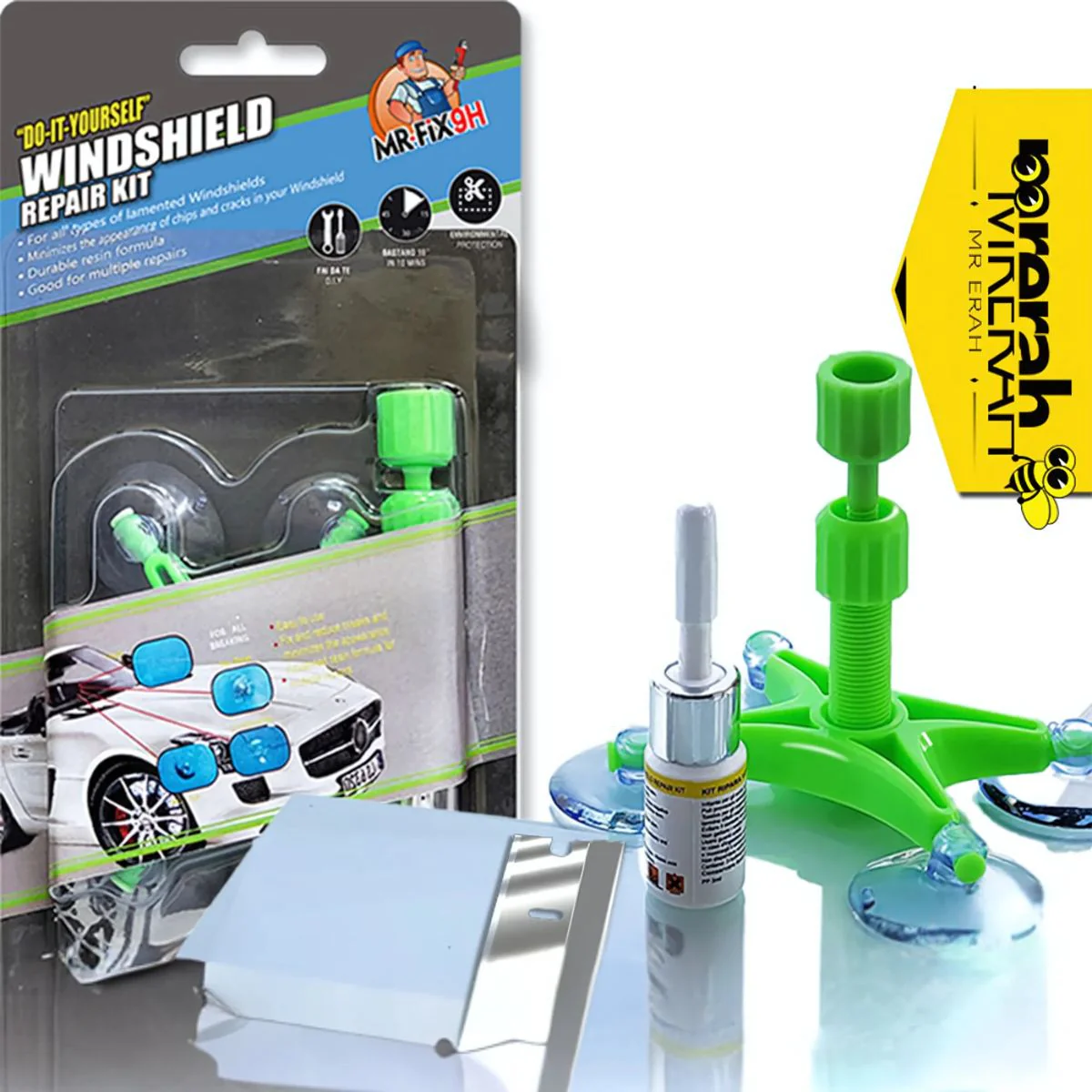 Reparador De Grietas Vidrios De Parabrisas. Kit De Reparacion De Cristales Ventanas Vidrios De Auto. Reparador De Vidrios Rotos O Astillados.