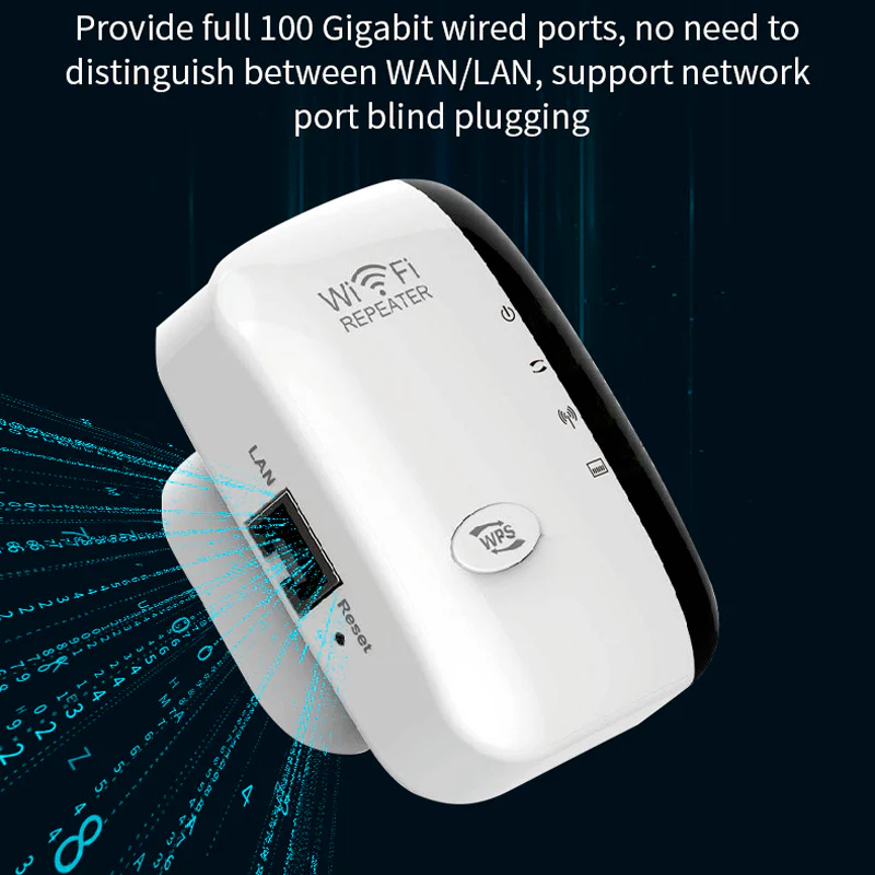 Repetidor Wifi Inalámbrico 300Mbps 2.4Ghz. Amplificador De Señal Wireless-N Con Botón WPS. Extensor De Cobertura 110V. - Image 5