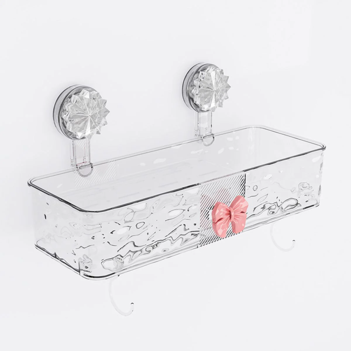 Repisa De Baño Pared. Estante Flotante Transparente Con Ventosas (Unidad). Organizador De Ducha. 30.5X11.5X9.5Cm. - Image 2