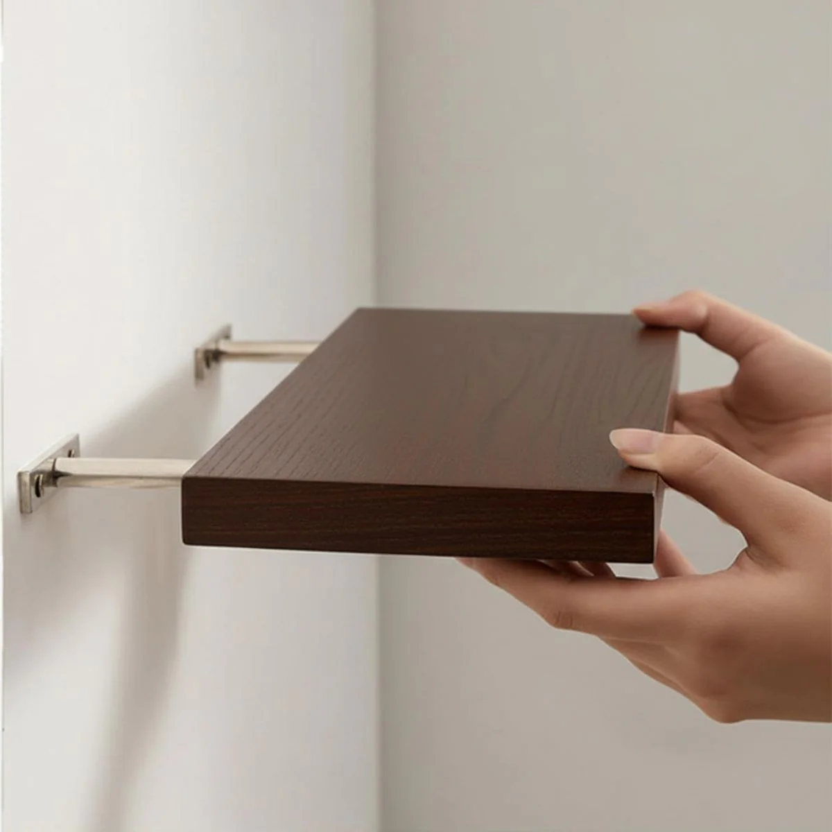 Repisa De Pared Color Madera Oscura (Unidad). Repisa De Pared. Tablillas De 40X15 Cm.