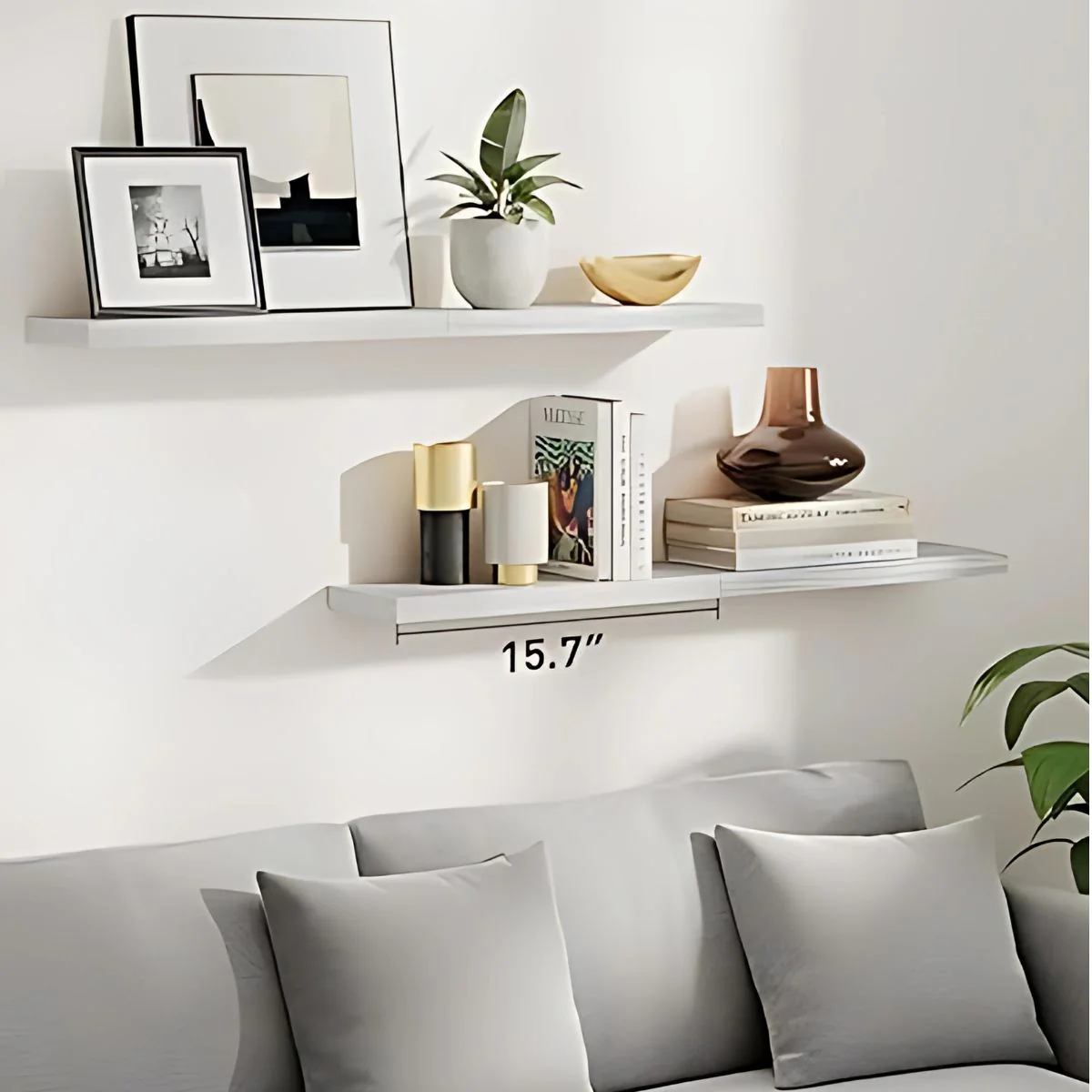Repisa De Pared  Flotantes Color Blanco (Set De 4 Piezas). Repisas De Pared. Tablillas De 40X15cm. - Image 3